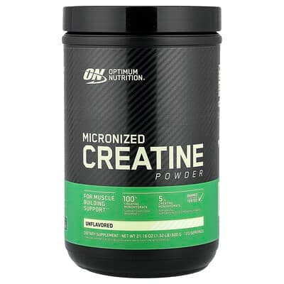      Optimum Nutrition‏, אבקת קריאטין ממוזער, ללא תוספת טעם, 600 גרם (1.32 lb)