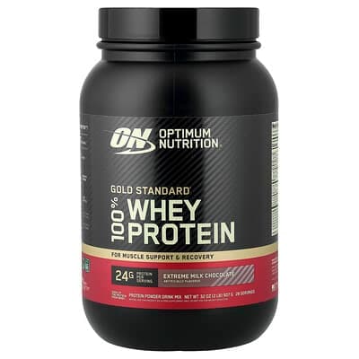 Optimum Nutrition‏, 100% חלבון מי גבינה של ®Gold Standard, שוקולד חלב עשיר, 907 גרם (2 ליברות)